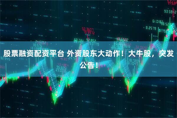 股票融资配资平台 外资股东大动作！大牛股，突发公告！